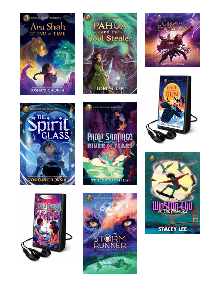 A collection of book covers contained in the "Omaha Picks: Percy Jackson and the Olympians Readalikes" booklist.